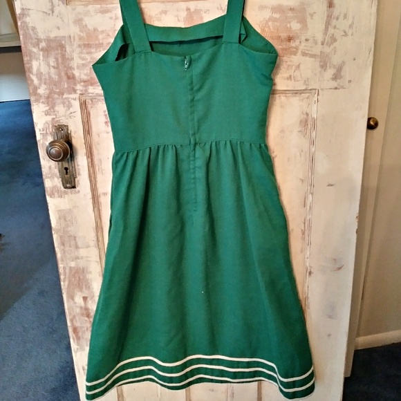 Vintage Kelly Green Dress - Picture 4 of 5